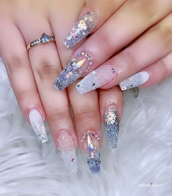 Stunning Coffin Nails With Diamonds Page Of Inspired Beauty