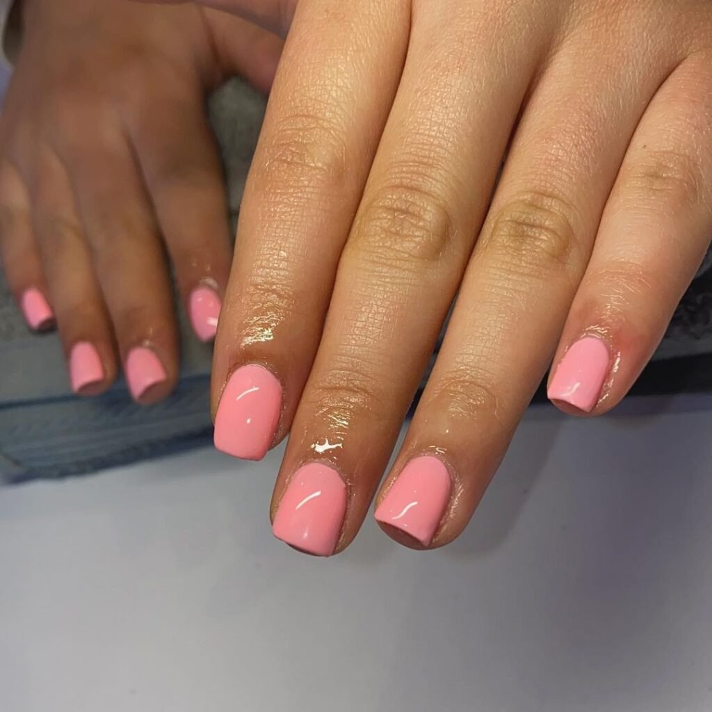 Fun Gumball Short Pink Summer Nails Design