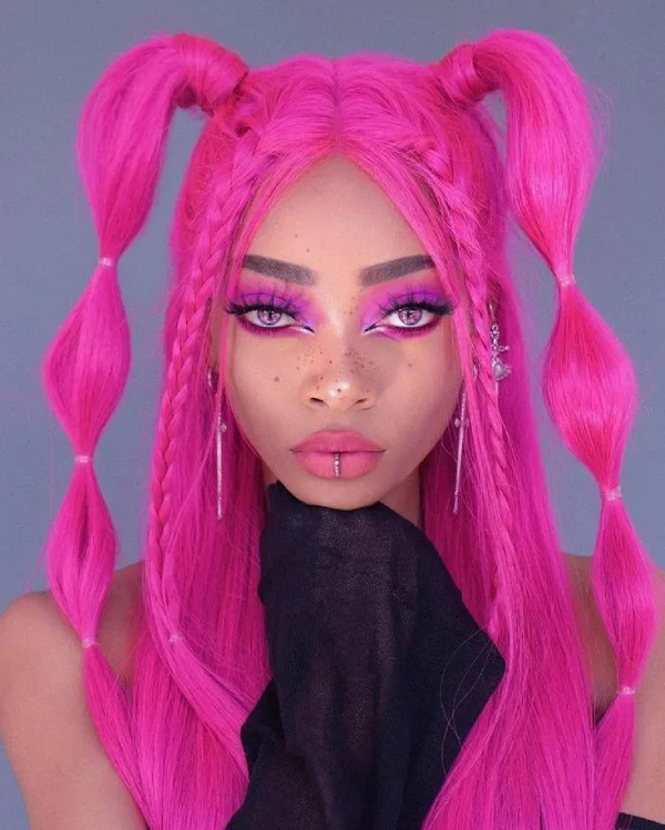 hot pink hair for festivals