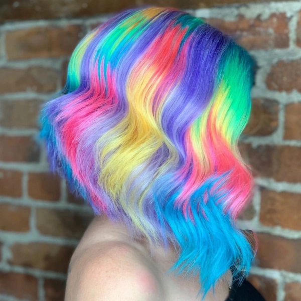 multi color hair ideas for festivals