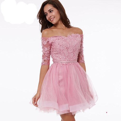 pink prom dress