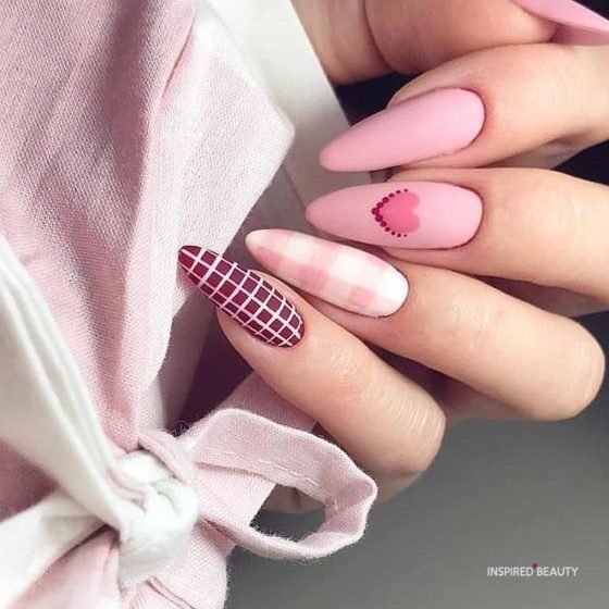 pink nail art designs