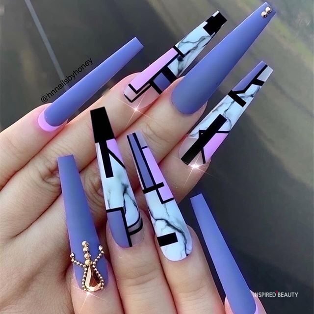 Fab Long Nails Acrylic to Spice up Your Fashion