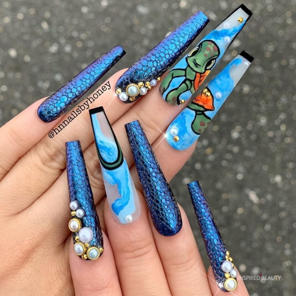 Long Acrylic Nails