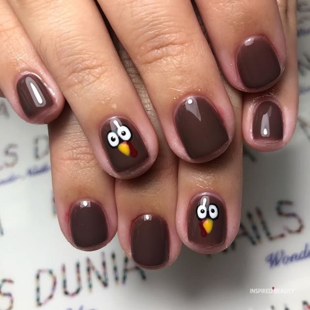 turkey brown nail ideas