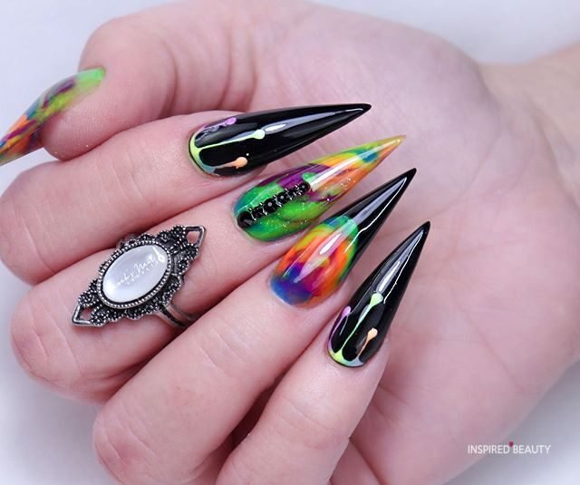 Black Stiletto Nails