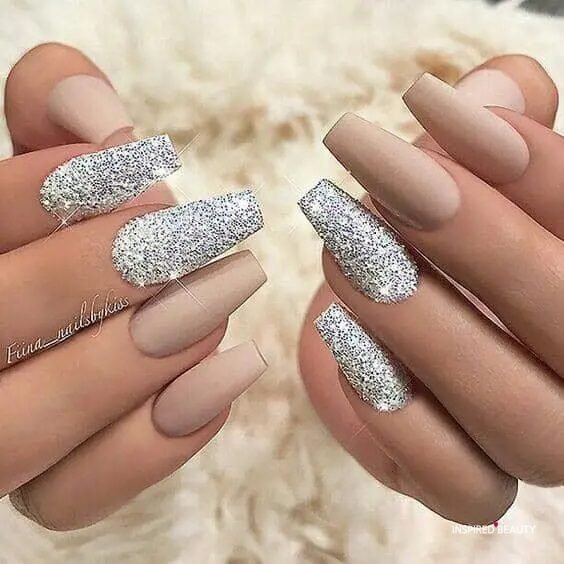 glitter coffin nails