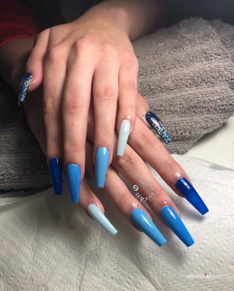 Blue Acrylic Nails