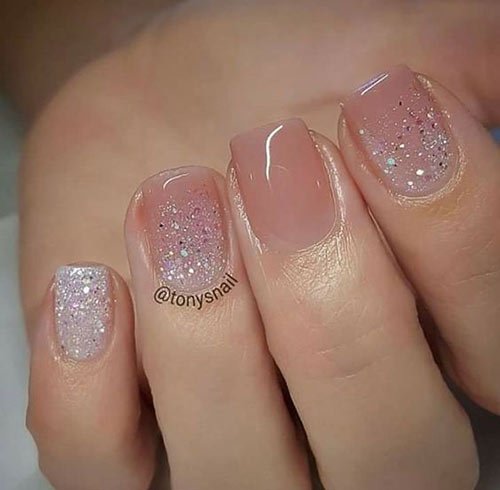 glitter tip nails