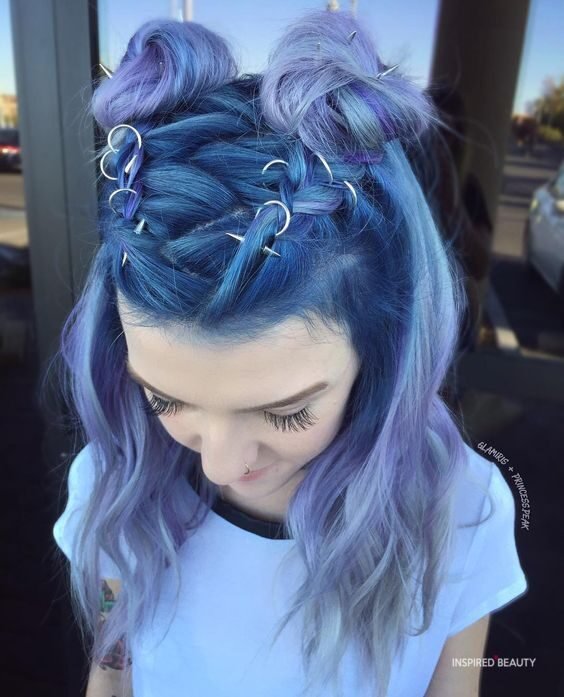 Beautiful Space Buns with Braids
