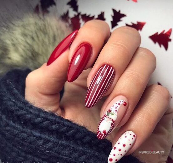 Christmas gel nails