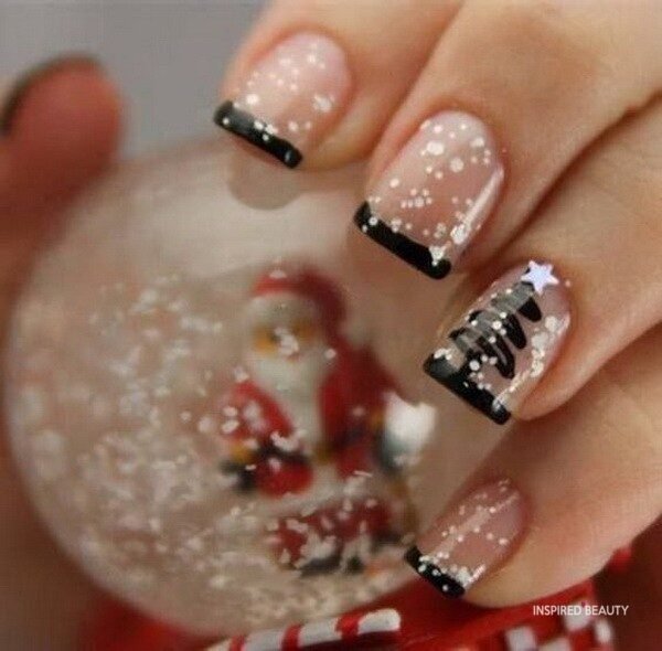 christmas gel nails