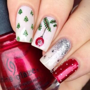 30+ Easy Christmas Gel Nails 2021 | With Festive Look - Inspired Beauty