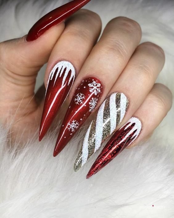 acrylic Christmas nails