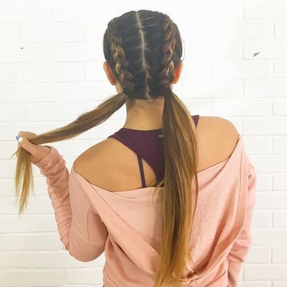Adorable Double braids for working out