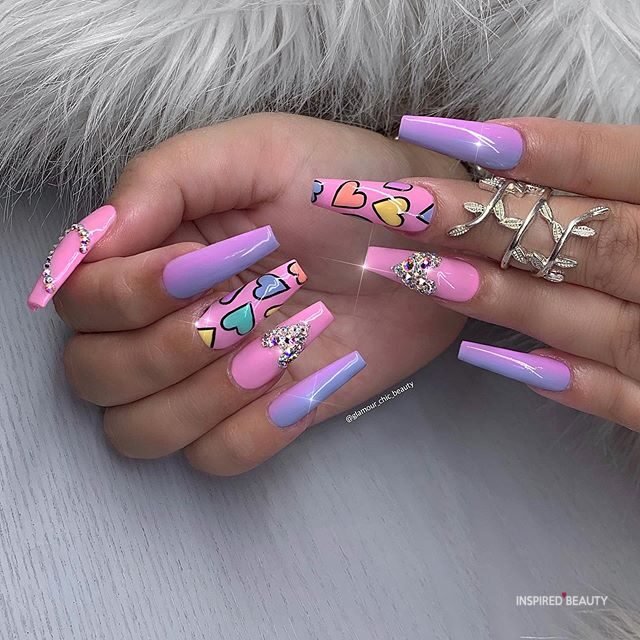 heart sassy nails