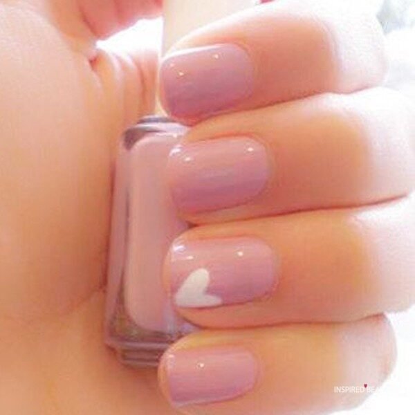 pink valentine nails