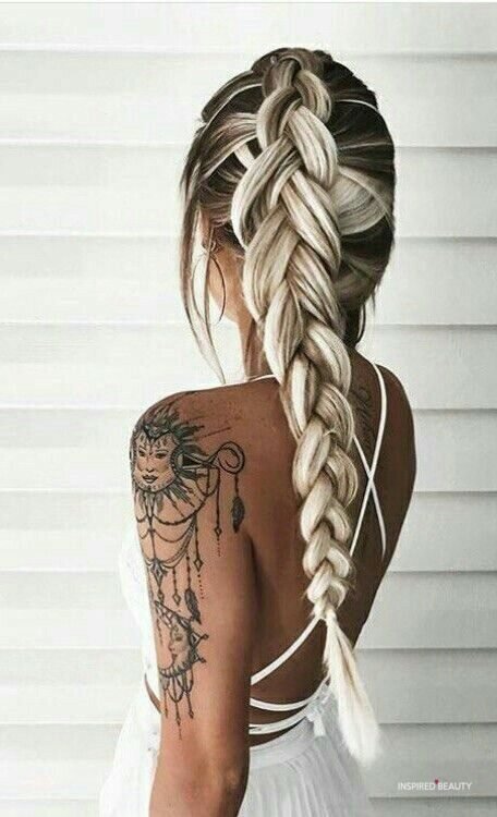 cute long braided hair