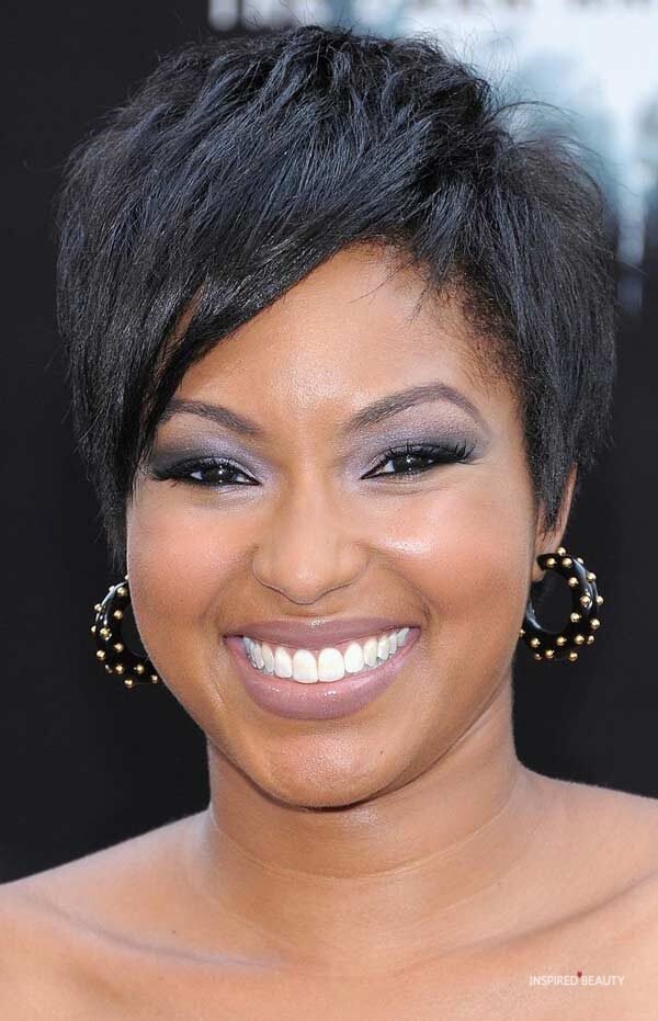 short haircut on black woman