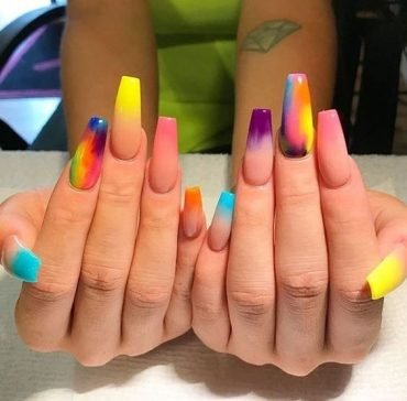 Inspired Beauty - Bright Multicolor nails That are Perfect