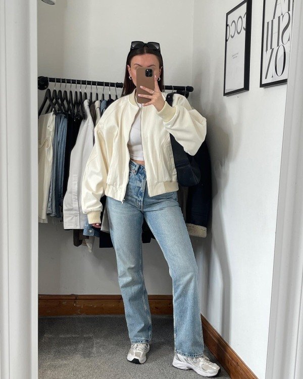 Bomber jacket, Tank Top and Sunglasses