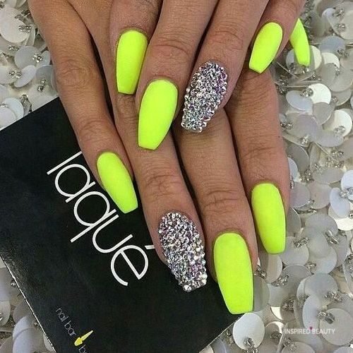 Matte Yellow Nails