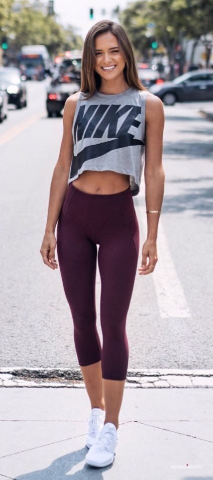 Legging and Gray Nike Top Summer Clothes for Women