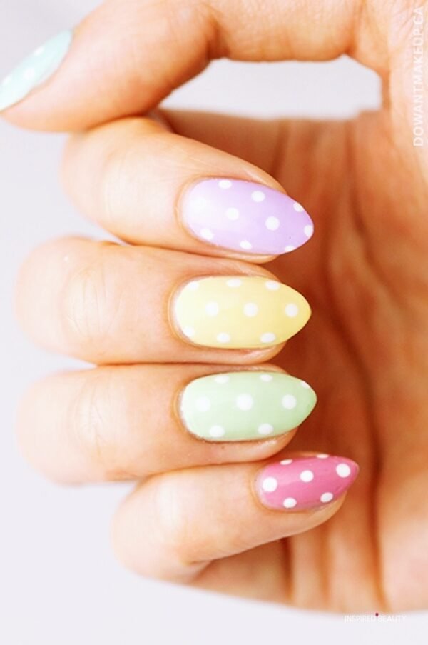 Pastel easter nails colors