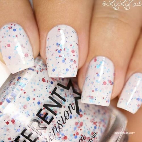 speckled easter nails