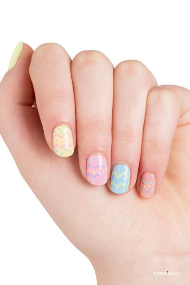 Pretty Easter Basket Nail Art