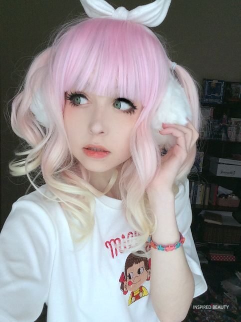 Kawaii pink Hair for girls