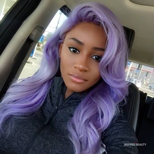 Lilac Hair Color for Dark Skin