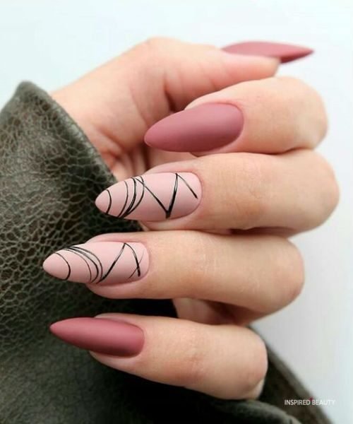 baby pink stiletto nails