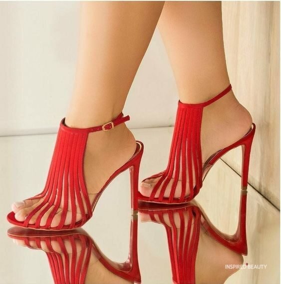 Bright Red Stilettos High Heels