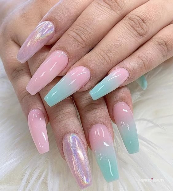 pink acrylic nails