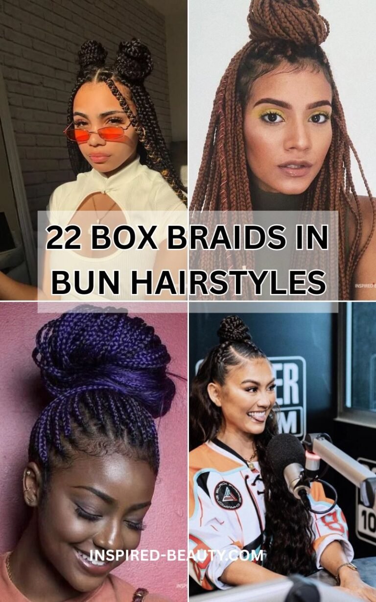 box braids in bun