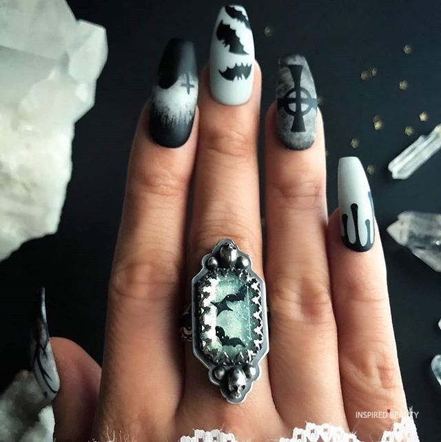 halloween nails acrylic