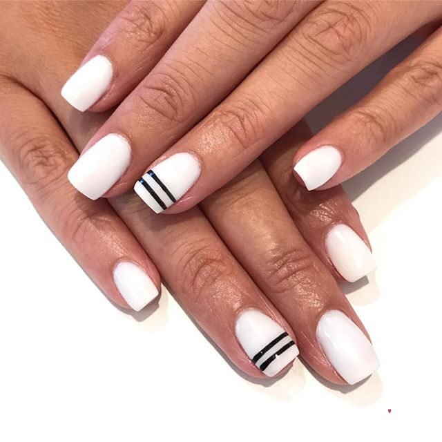 cute white nails
