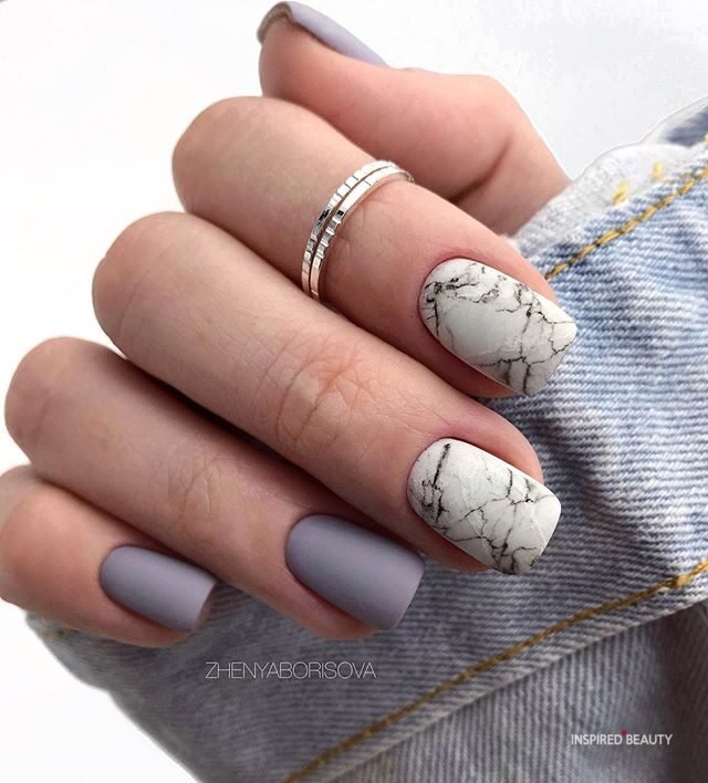 Square marble Manicure