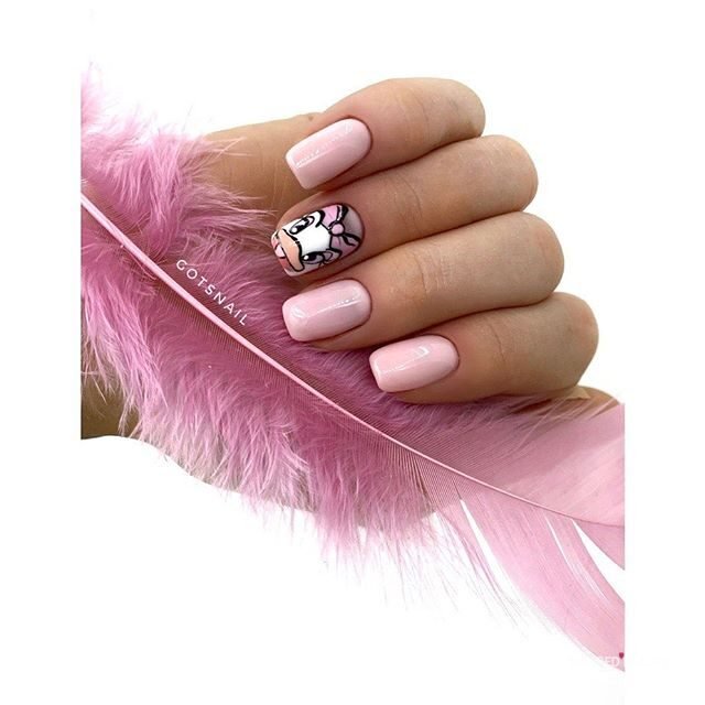 pink prom nails