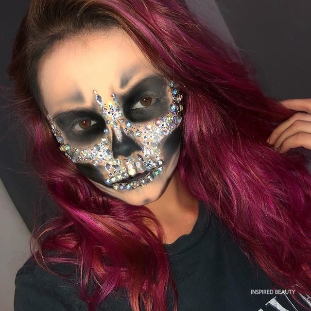 Diamond Skull Halloween makeup