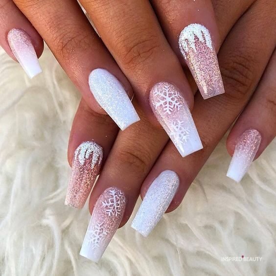 pinterest winter acrylic nails