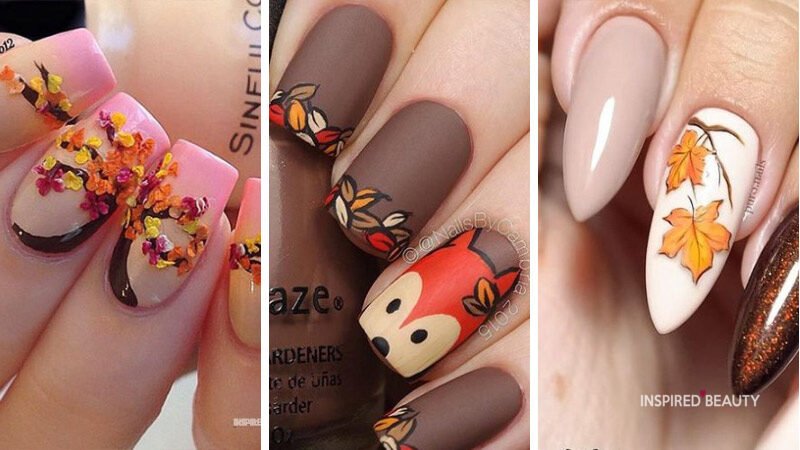 1. Cute Fall Nail Art Ideas with Purple and Yellow Accents - wide 2