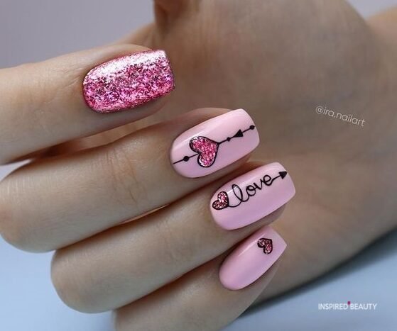 pretty pink nails