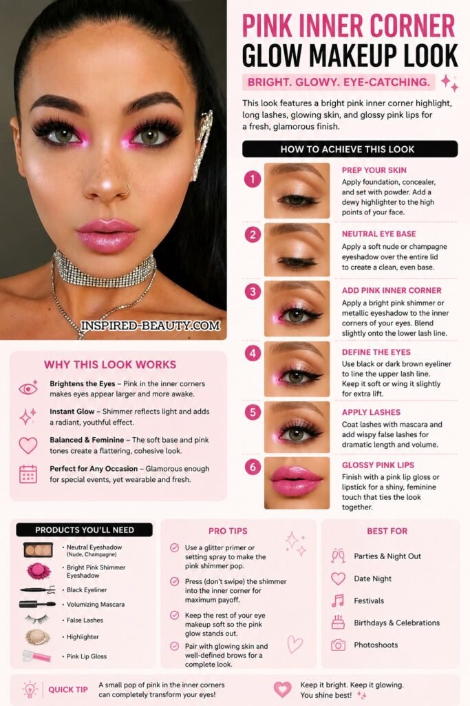 Natural Eye Makeup Soft Pink Wedding Look Pink Inner Corner Glow Makeup Look