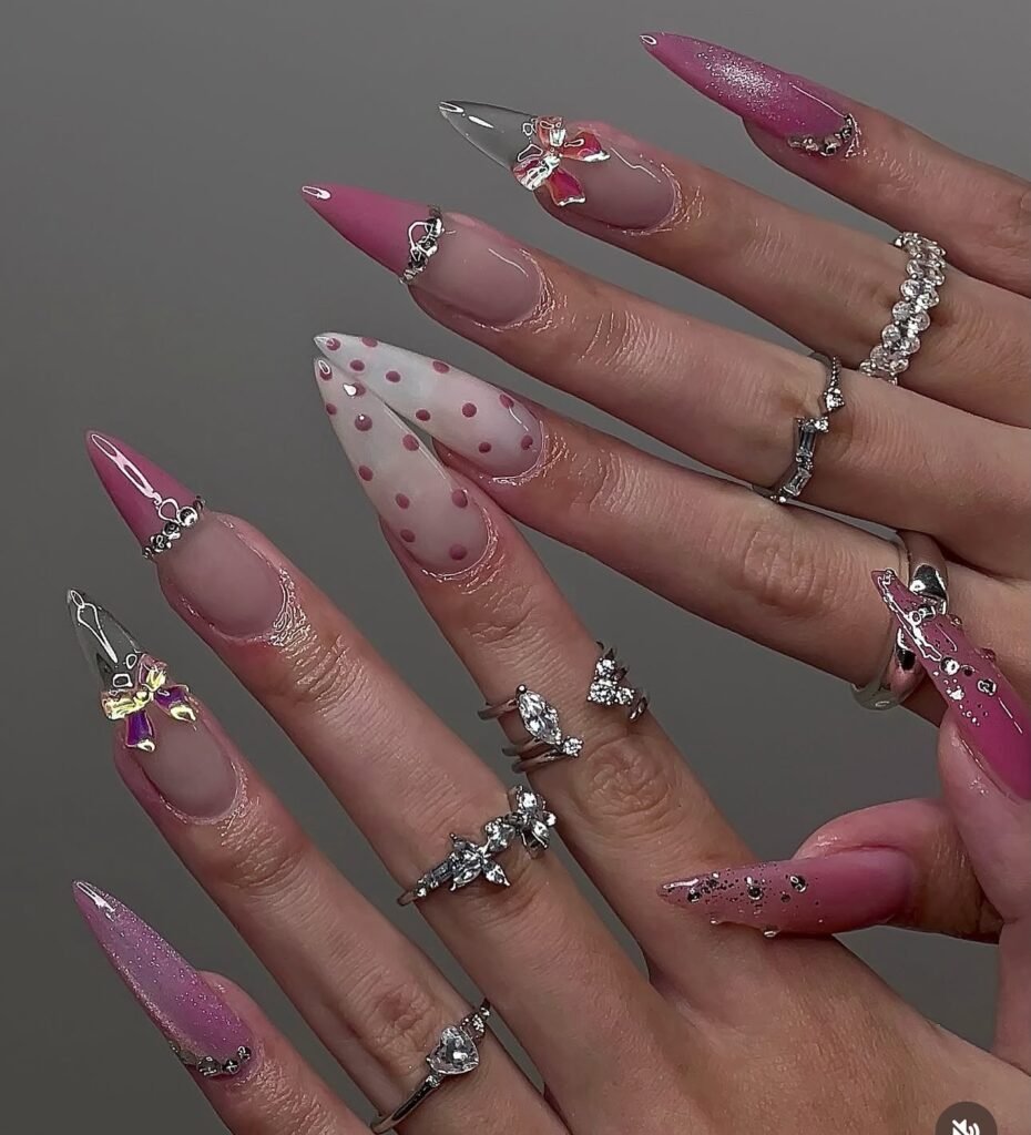44 Trendy Pointy Stiletto Nail Designs