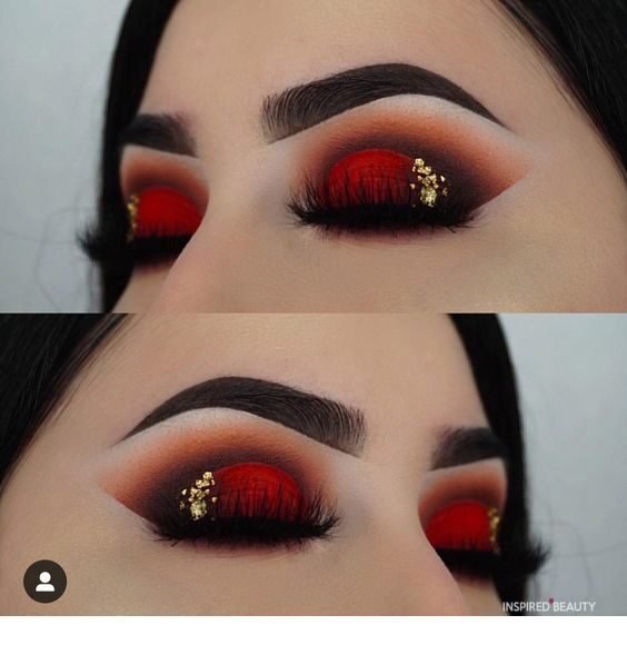 red eye makeup