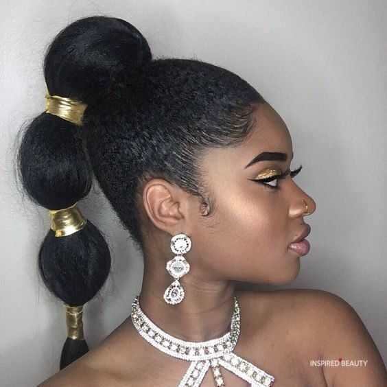 High ponytail Hairstyles for Black hair