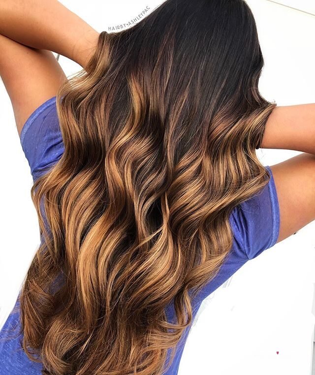 black to brown ombre hair