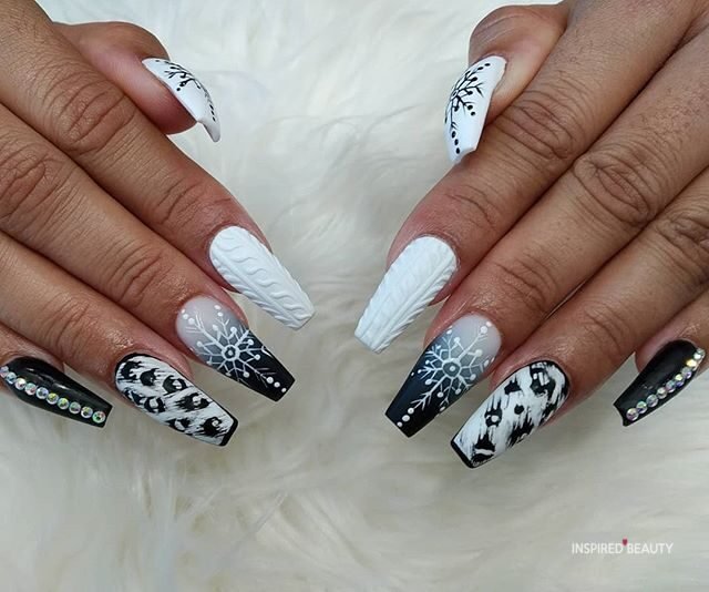 26 Black And White Nails That Are Gorgeous Inspired Beauty